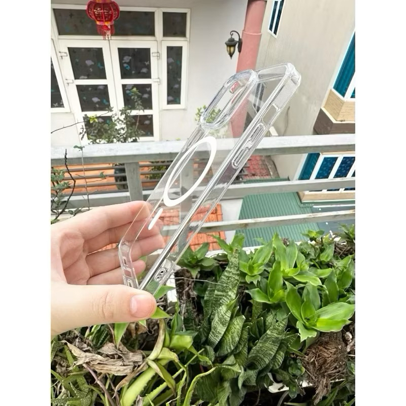 Ốp Likgus trong suốt -  Không ố vàng - Siêu mỏng - Hỗ trợ sạc không dây cho IPhone 11 đến 17Promax