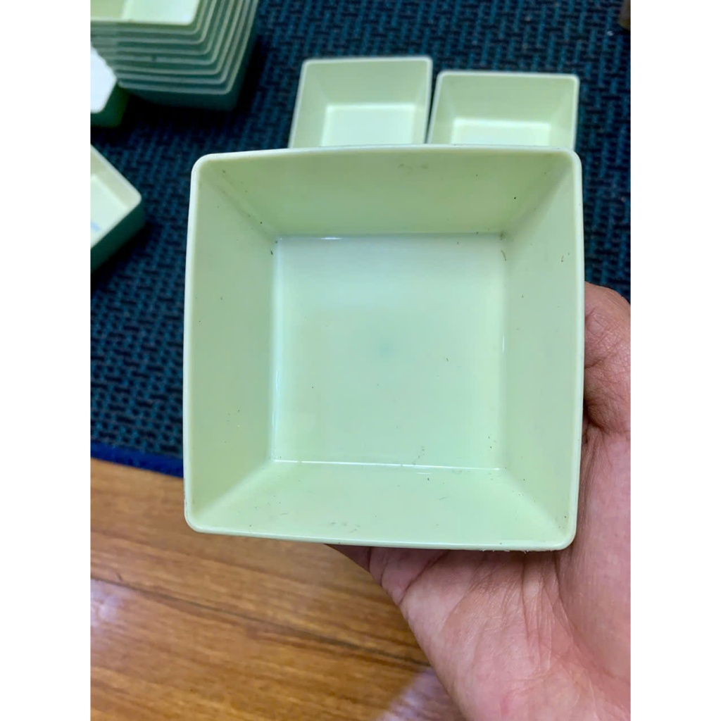 Khay nhựa sâu lòng đa năng nhỏ xinh hàng không kt 9x9x3cm dùng trộn salad, đựng đồ ăn, thực phẩm | BigBuy360 - bigbuy360.vn