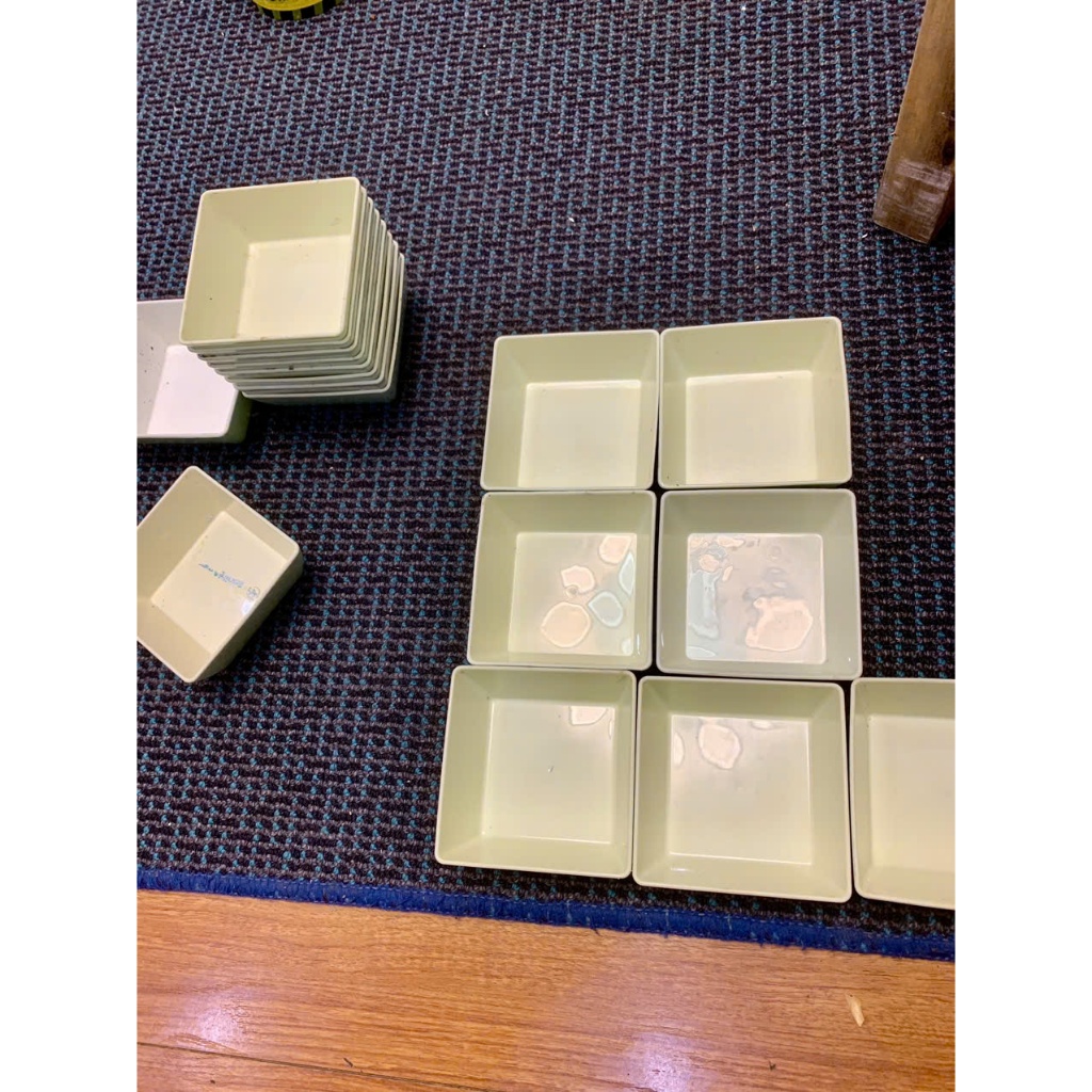 Khay nhựa sâu lòng đa năng nhỏ xinh hàng không kt 9x9x3cm dùng trộn salad, đựng đồ ăn, thực phẩm | BigBuy360 - bigbuy360.vn