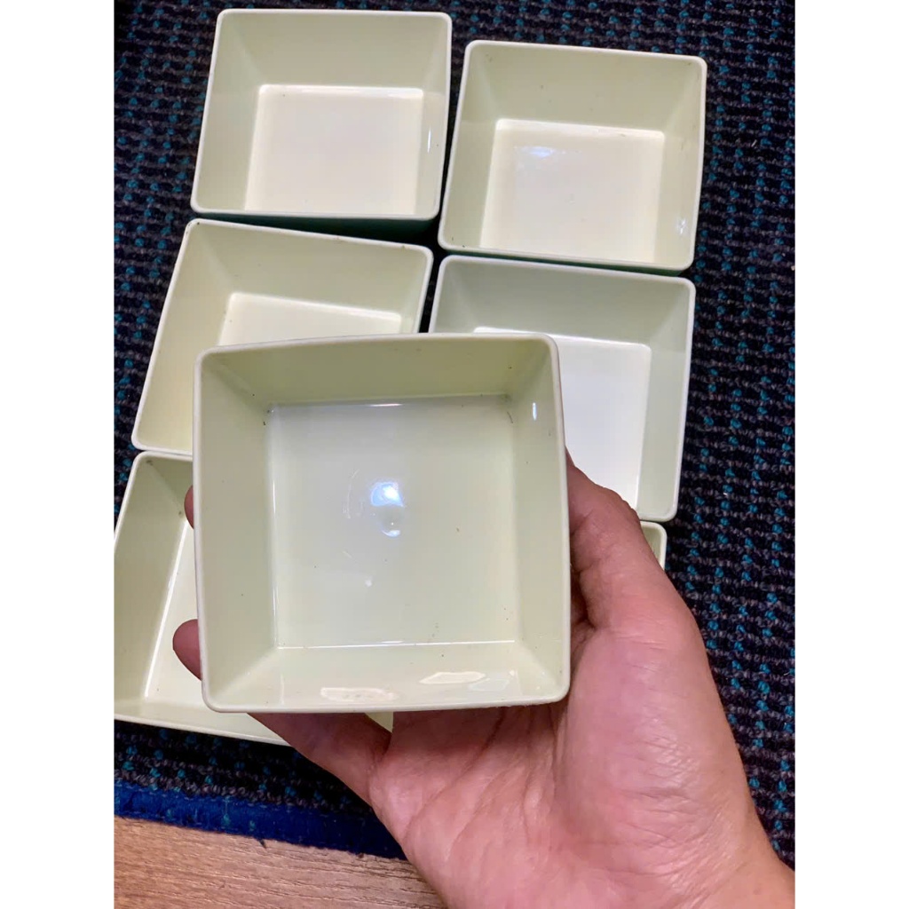 Khay nhựa sâu lòng đa năng nhỏ xinh hàng không kt 9x9x3cm dùng trộn salad, đựng đồ ăn, thực phẩm | BigBuy360 - bigbuy360.vn