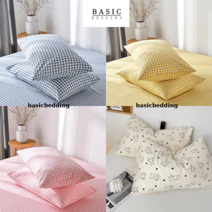 Vỏ Gối Đầu Cotton Đũi 45x65cm - Mềm Mại, Thoáng Mát, Chất Liệu Cao Cấp