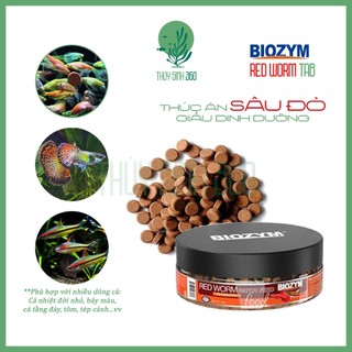 Cám Dán Sâu Đỏ - Biozym Red Worm Tab - Giàu Dinh Dưỡng Cho Cá Cảnh