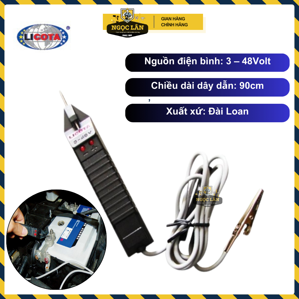 [Chính hãng] Bút thử điện, dụng cụ thử điện xe máy, xe hơi Licota ATP-2026 Đài Loan cao cấp