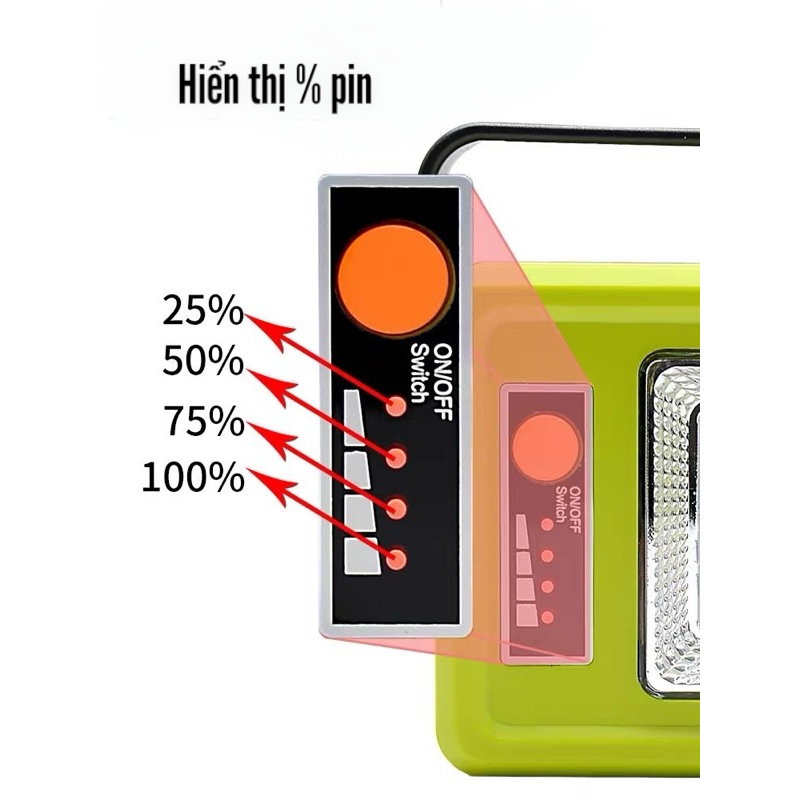 Đèn Năng Lượng Mặt Trời Cầm Tay Anhlinh Đa Nắng Sạc Sự Phòng MW-7 Nhỏ Gọn Siêu Sáng Pin Trâu 4 Mức Sáng