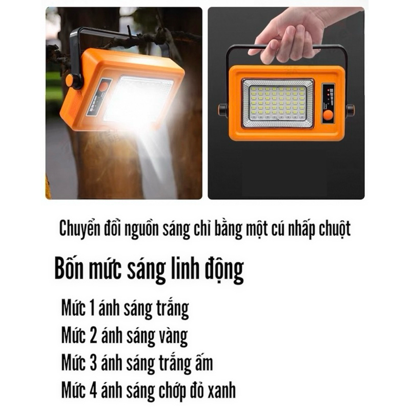 Đèn Năng Lượng Mặt Trời Cầm Tay Anhlinh Đa Nắng Sạc Sự Phòng MW-7 Nhỏ Gọn Siêu Sáng Pin Trâu 4 Mức Sáng