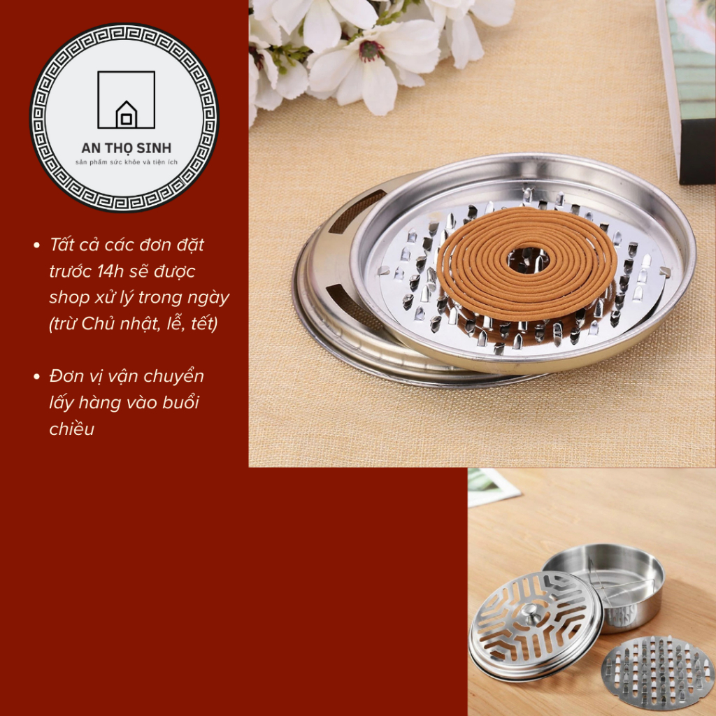 HỘP ĐỐT NHANG MUỖI INOX CAO CẤP – AN TOÀN, SẠCH SẼ, HIỆU QUẢ | Shopee ...