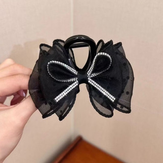 kẹp tóc nơ châm bi đính đá,kẹp tóc nơ kiểu pháp nhẹ nhàng size 8cm