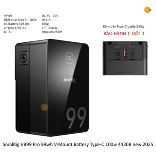 Small-Rig VB99 Pro Pin V Mount 99wh Type-C 100w 4292 4430 | Shopee Việt Nam