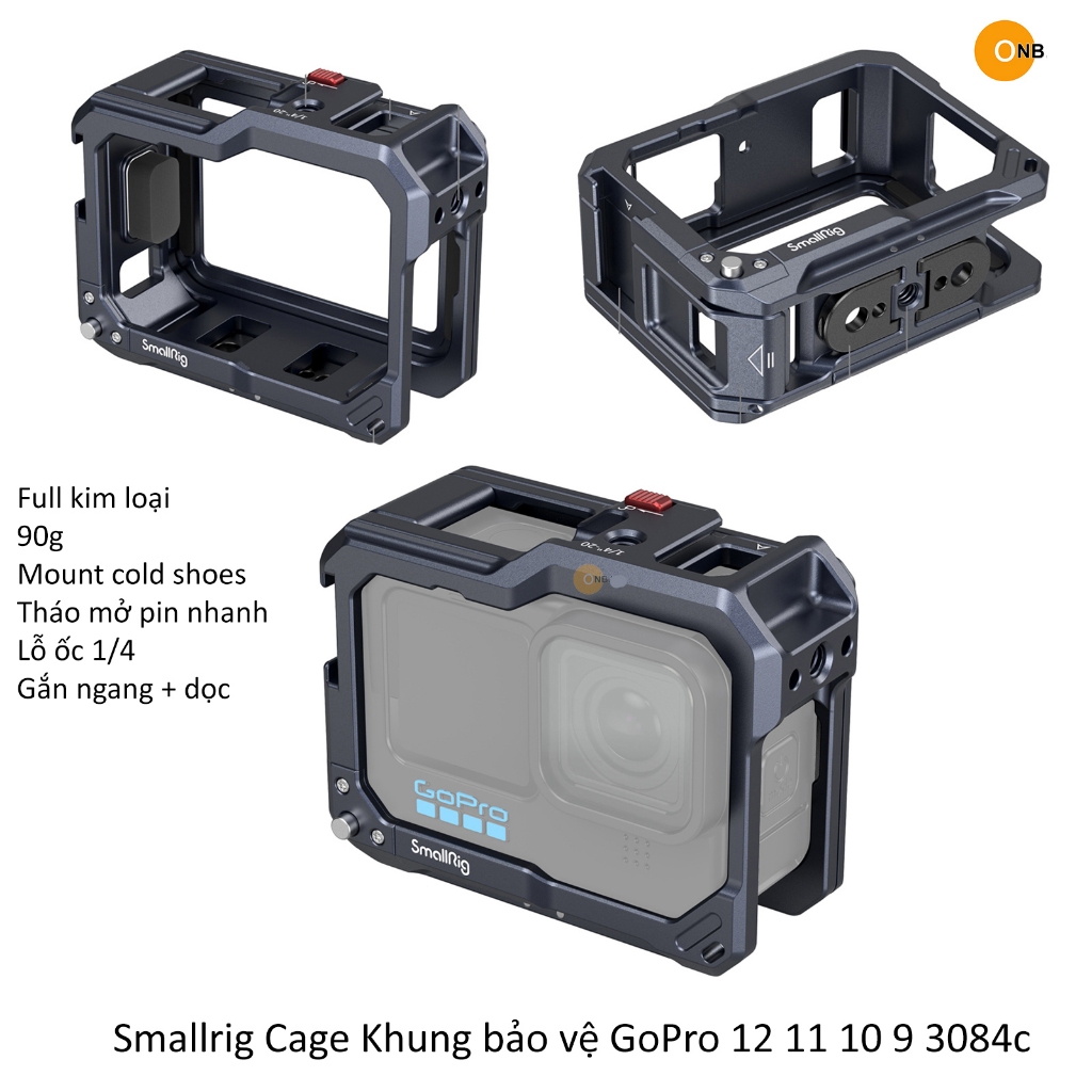Small-Rig Cage Khung Kim Loại Bảo vệ GoPro 13 12 11 10 9 3084c | Shopee ...