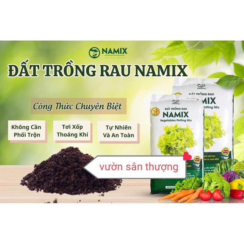 Namix Đất Sạch Trồng Rau, Củ Quả, Cây Cảnh 20dm3