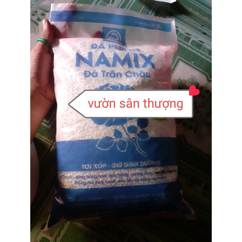 Đá Perlite Namix 5dm3, Trân Châu, Giúp Đất Tơi Xốp, Giữ Di.nh dưỡ.ng , chuyên dùng cho Hồng, Lan, Dâu, Sen Đá,...