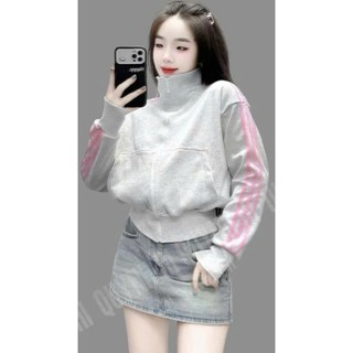 Áo Khoác Nỉ CỔ CAO Chất Nỉ Mịn Đẹp Tay Phối Viền Sọc Có Tay Xỏ Ngón Nhiều Màu Lựa Chọn