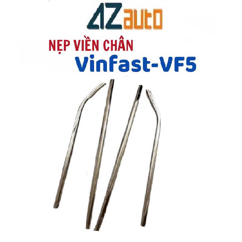 Bộ nẹp chân kính xe Vinfast VF5 inox hàng cao cấp