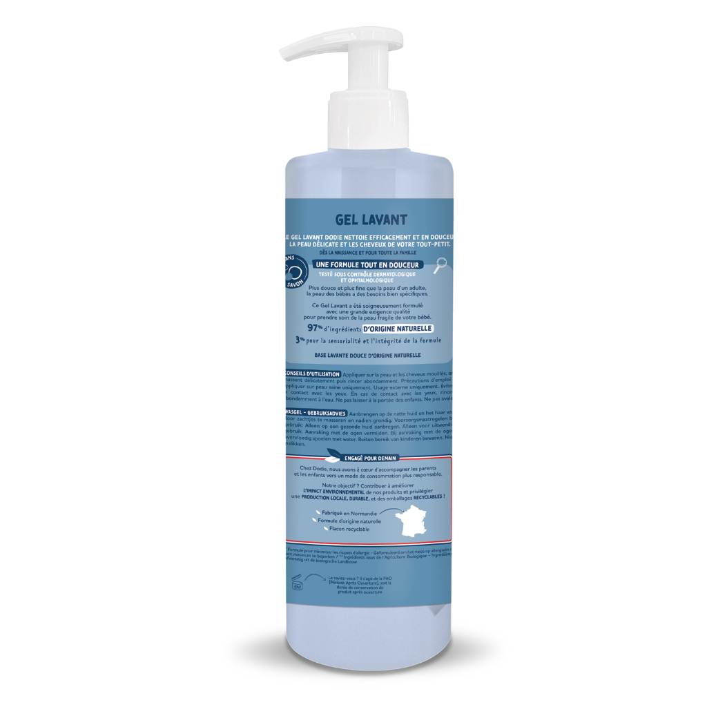[DODIE] Gel tắm gội loại thường 3 trong 1 cho bé - Cleansing Gel - 500ml/1 Lít [DATE T11/2026]