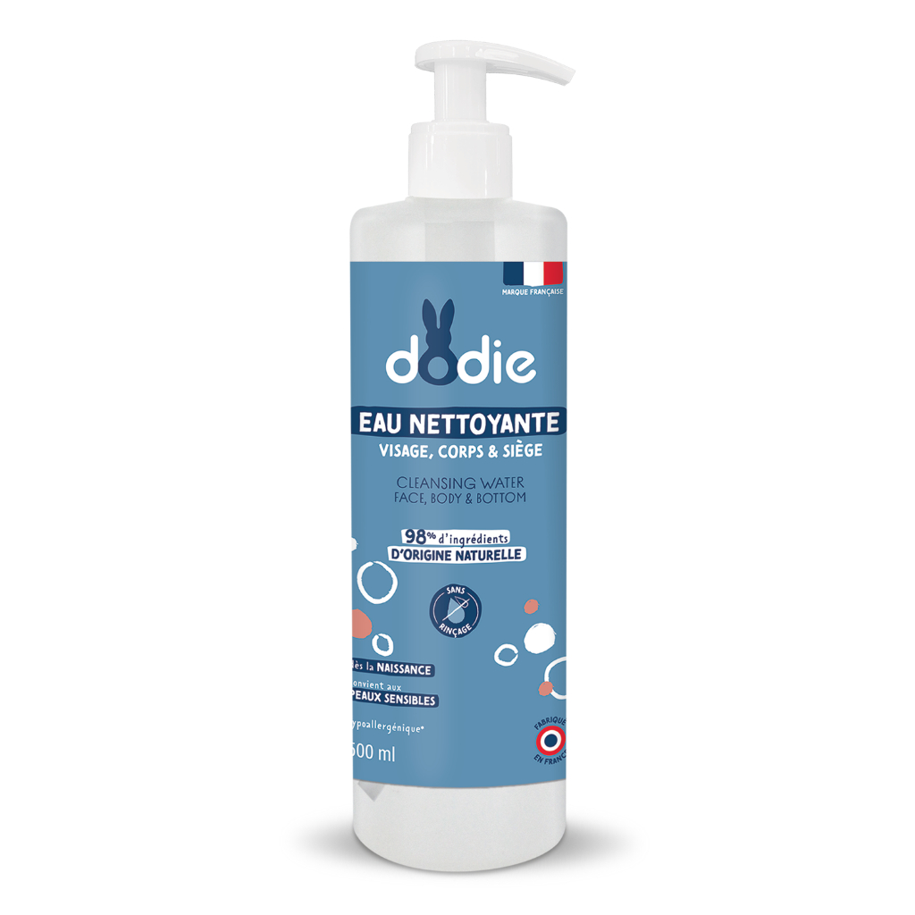 [DODIE] Nước làm sạch mặt, cơ thể và vùng tã 3 trong 1 loại thường - Cleansing water - 500ml