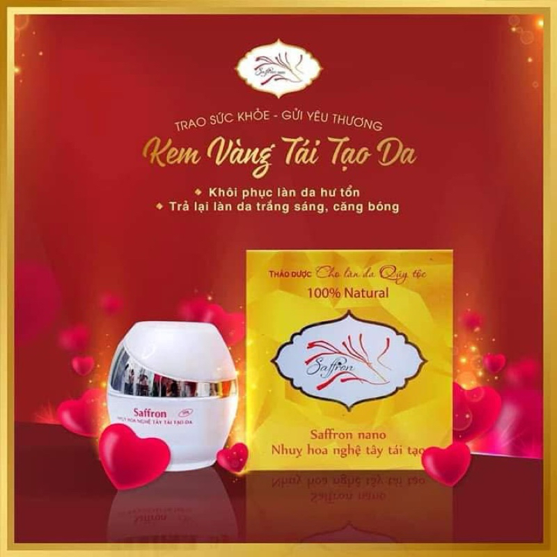 Kem Dưỡng Da Nhụy Hoa Nghệ Tây Saffron Tùy Tâm Pharma – Dưỡng Sáng Da, Cấp Ẩm, 30g