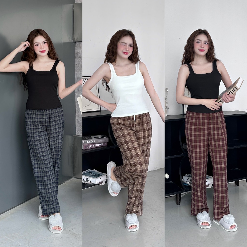 Ảnh SHE BY ZAM  - ÁO CÓ ĐỆM NGỰC & QUẦN KẺ TARTAN 1