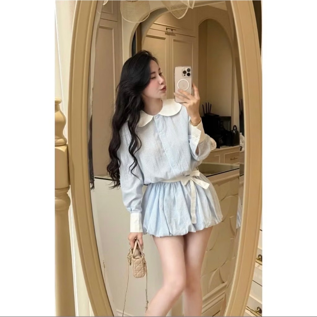 Jum cổ sen thắt dây nơ thiết kế cách điệu tạo điểm nhấn TAM S10
