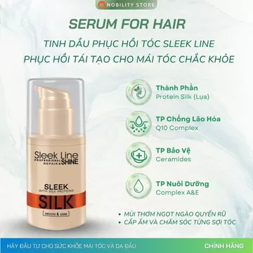 Tinh dầu dưỡng tóc SleekLine, Serum phục hồi tóc khô xơ hư tổn, bảo vệ tóc, Stapiz Dầu dưỡng tóc.