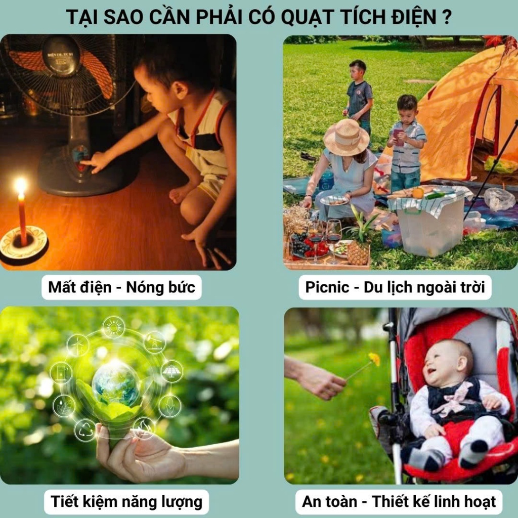 Quạt Sạc Tích Điện z24 Pin Trâu Tới 20 Giờ Sử Dụng, Quạt Để Bàn Văn Phòng Kéo Dài Gấp Gọn Đa Năng