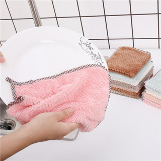 Khăn lau 2 mặt có quai, lau bát, lau tay, lau bếp có thấm hút tốt 25x25cm