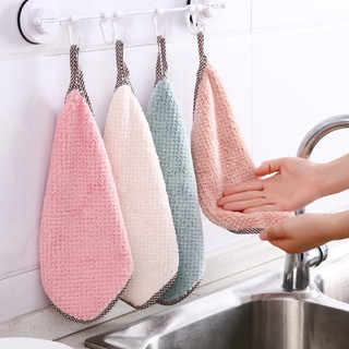 Khăn lau 2 mặt có quai, lau bát, lau tay, lau bếp có thấm hút tốt 25x25cm