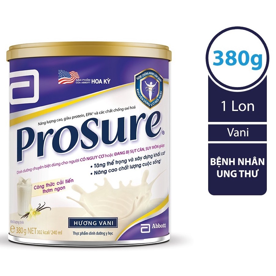 Sữa Bột ProSure - 380G (Dinh dưỡng dành cho người ung thư) | Shopee ...