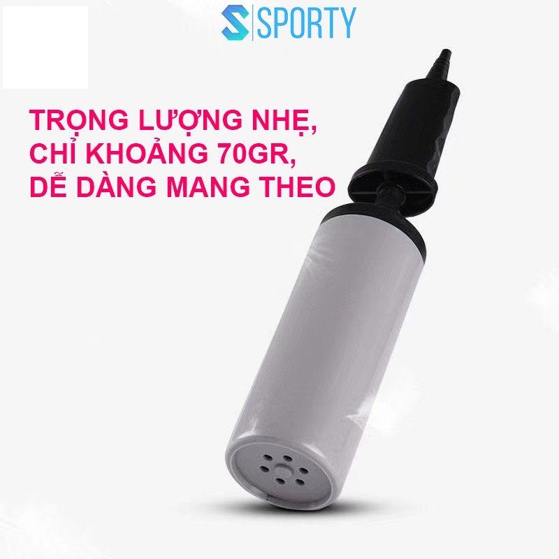 Dụng cụ bơm phao, bơm bóng cầm tay SPORTY 2 chiều hơi, nhỏ gọn, tiện dụng, tiết kiệm thời gian