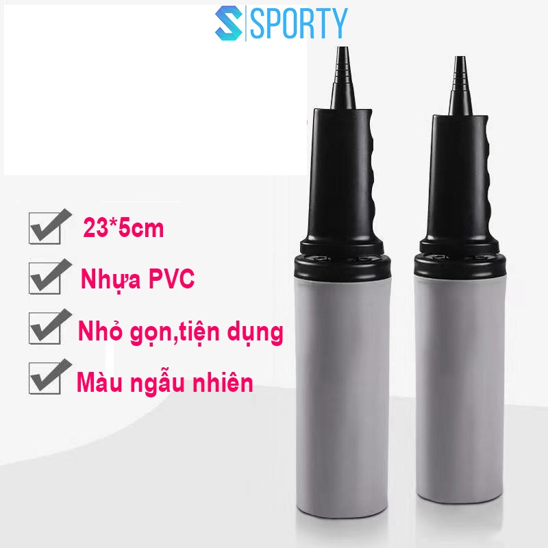 Dụng cụ bơm phao, bơm bóng cầm tay SPORTY 2 chiều hơi, nhỏ gọn, tiện dụng, tiết kiệm thời gian