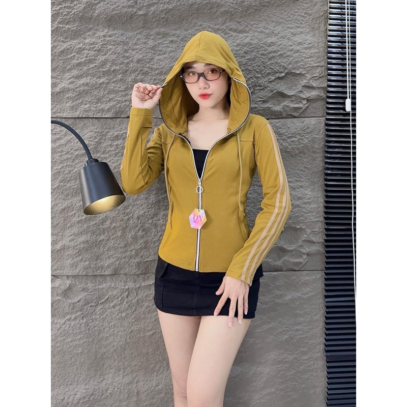 QUỲNH QUỲNH - Áo khoác nữ form ôm tôn dáng - chất vải thun borip - phối kéo kim tuyến nổi bật, áo khoác mỏng mát - BR