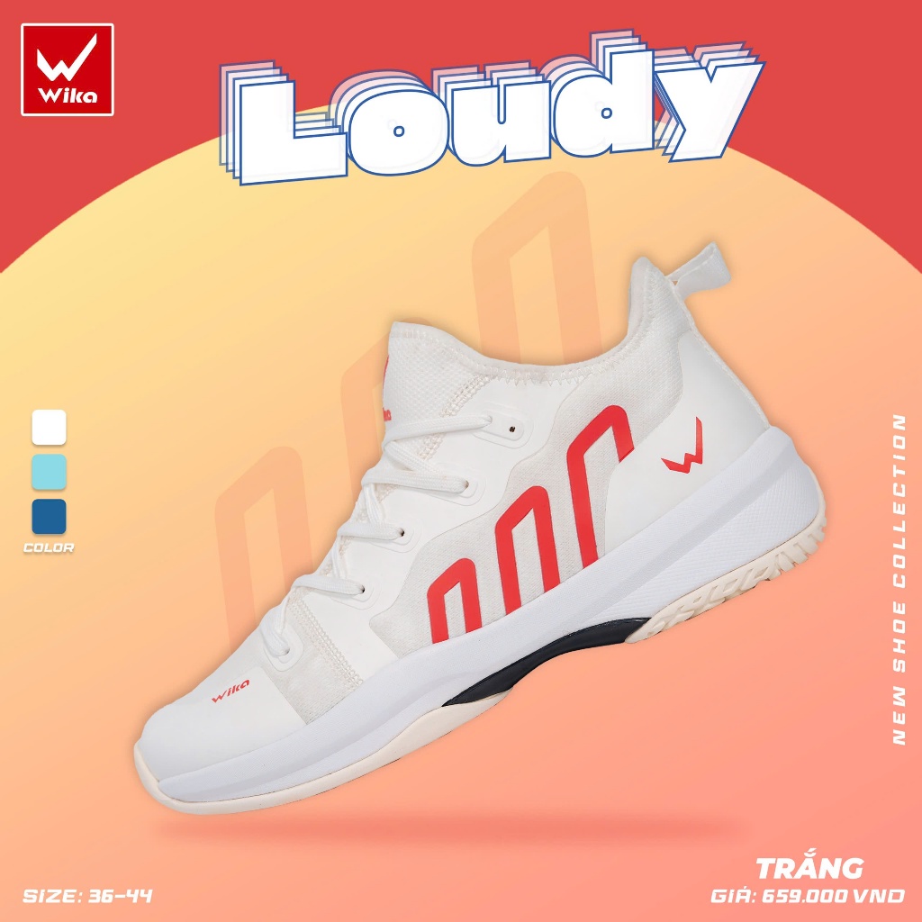 Giày Wika Loudy cao cấp chính hãng cổ dệt nam nữ size 36-44 đế cao su ...