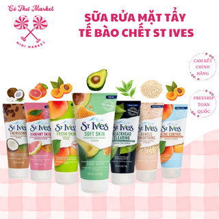 [ MẪU MỚI Sữa Rửa Mặt St. Ives Scurb Trà xanh I Cafe & Dừa I Hương Mơ I Bơ&Mật ong I Hoa hồng 170gram - CÔ THƯ MARKET