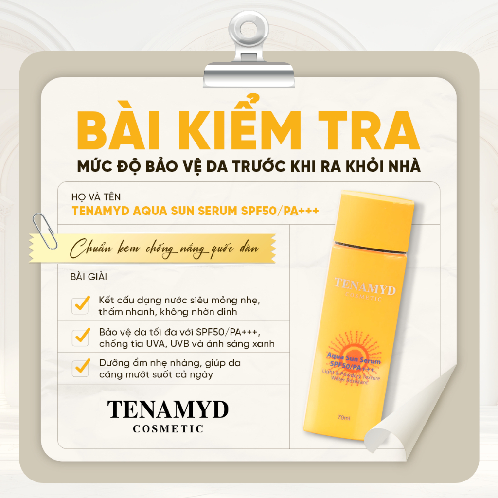Tinh Chất Chống Nắng Bảo Vệ Da Tenamyd Aqua Sun Serum SPF 50/ PA+++ 70ml