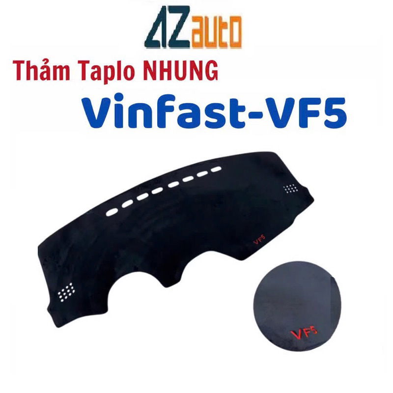 Thảm nhung Taplo chống nắng xe Vinfast VF5 hàng cao cấp có đế chống trơn trượt