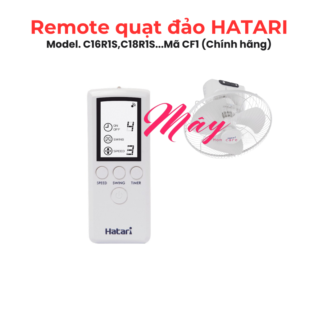 Điều khiển /Remotte quạt đảo trần Hatari Thái Lan hàng chính hãng ...