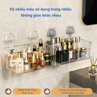 Kệ Phòng Tắm Hút Chân Không Loại Cao, Kệ Bếp Gắn Tường Không Khoan Đục Nhà Bếp
