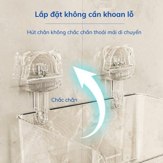 Kệ Phòng Tắm Hút Chân Không Loại Cao, Kệ Bếp Gắn Tường Không Khoan Đục Nhà Bếp