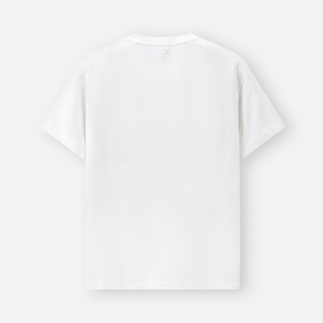 Áo Thun BOO Unisex Overfit Can vai Thêu Logo Cá tính