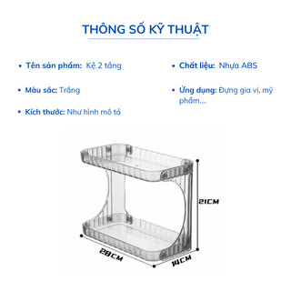 Kệ Nhựa 2 Tầng Đựng Độ Đa Năng, Giá Đựng Mỹ Phẩm Chịu Lực Tốt