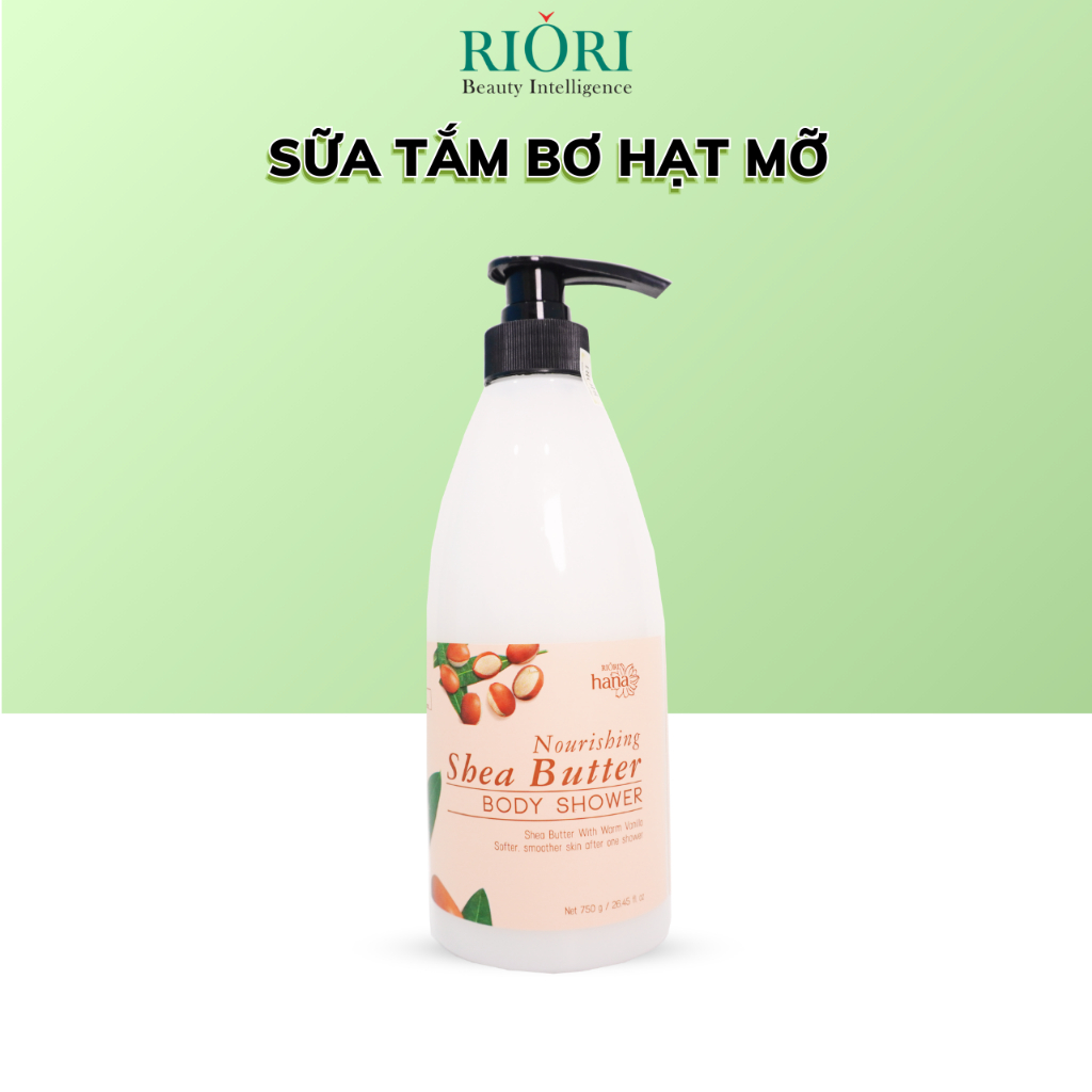 Ảnh Sữa Tắm Bơ Hạt Mỡ Dưỡng Ẩm Mịn Da RIORI HANA Nourishing Shea Butter Body Shower 750g 1