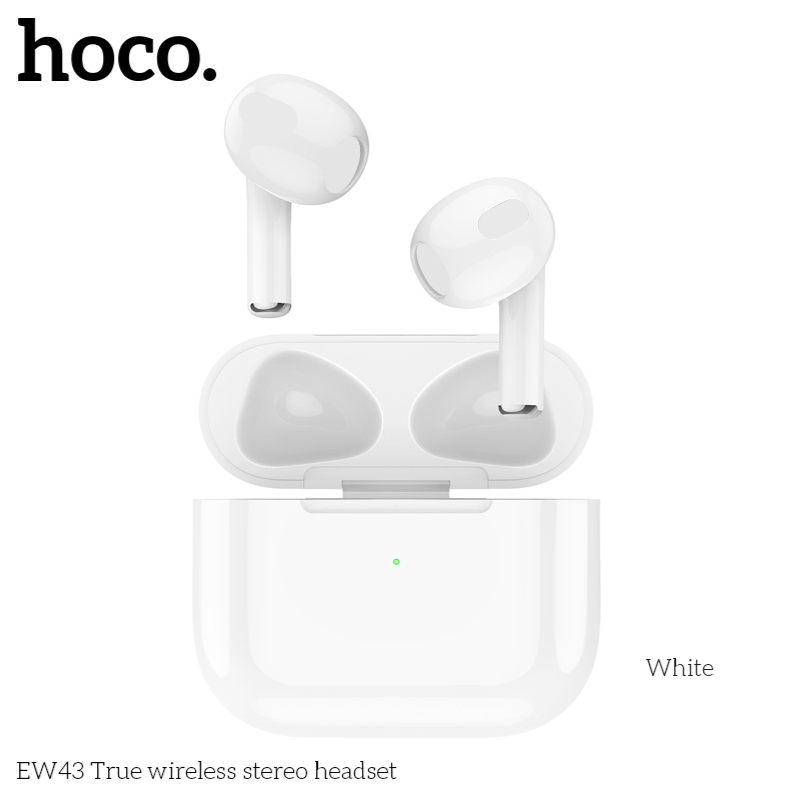 Tai Nghe Bluetooth Hoco TWS BT5.3 Có Micro Đàm Thoại, Pin Trâu, Nghe Nhạc 7H, Có Kèm Cáp Sạc