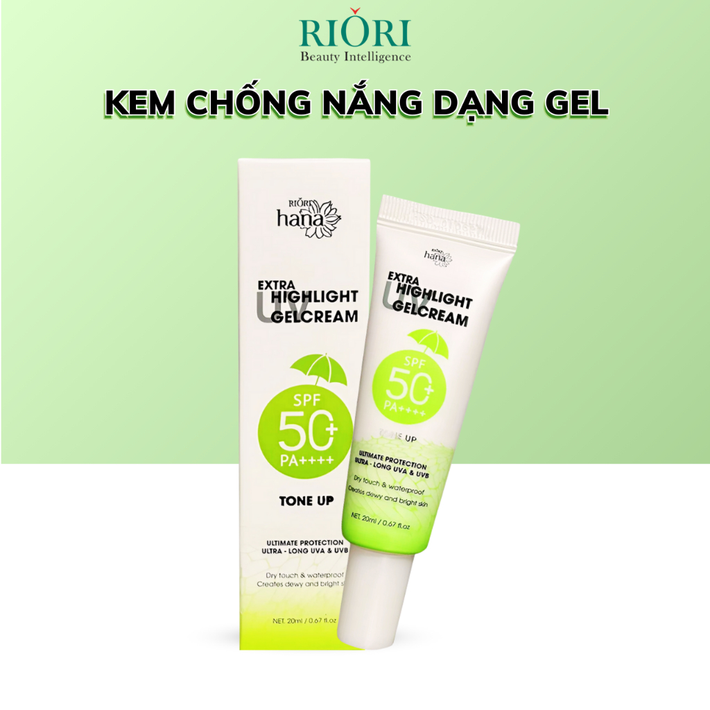 Ảnh Kem chống nắng dạng gel RIORI HANA - EXTRA UV HIGHLIGHT GEL CREAM 20ml 1