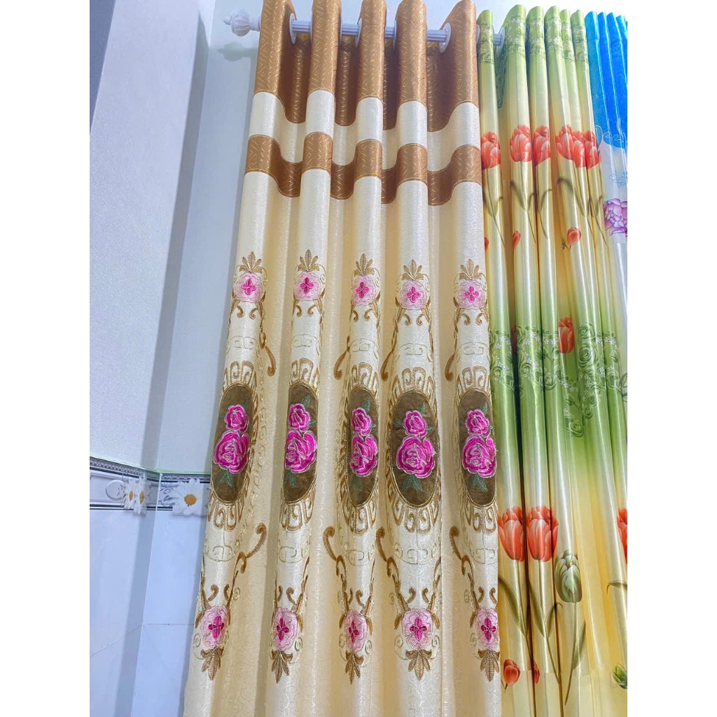 RÈM CỬA BUỒNG ĐÃ BAO GỒM PHỤ KIỆN XẾP LY ĐẦY ĐỦ NHIỀU KÍCH THƯỚC RÈM CỬA VIỆT HÀN ( ĐÃ CÓ THANH TREO )