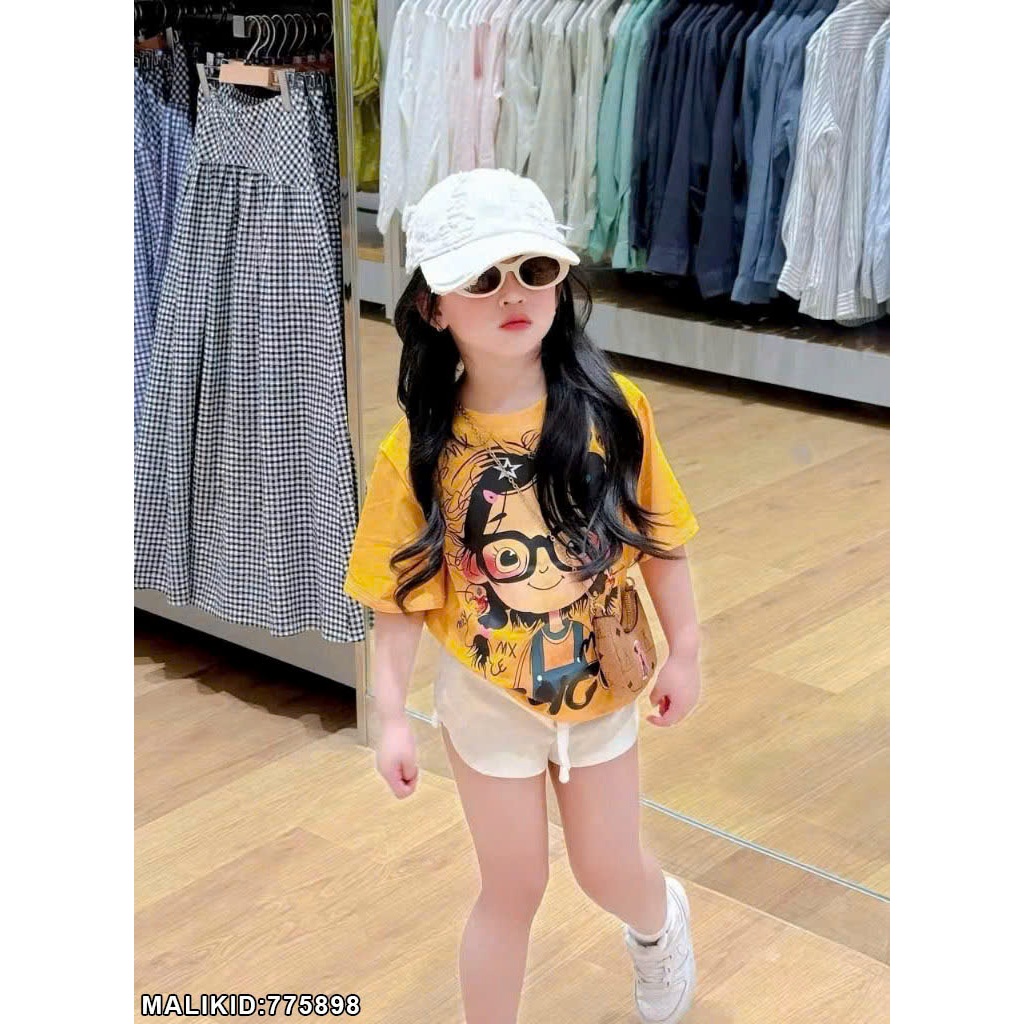 Áo Phông  In Hình Bé Gái Siêu Cute - Áo Thun Bé Gái In Hình Cực Đẹp