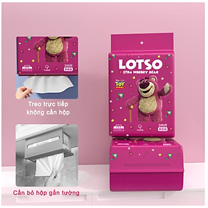 Khăn Giấy Lau Đa Năng Gấu Dâu Losto Cho Bé - Gói 200 Tờ (QT)