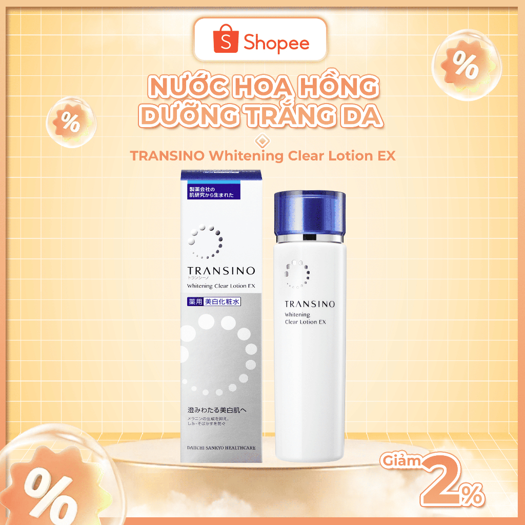Ảnh Nước Hoa Hồng Dưỡng Trắng Da TRANSINO - Whitening Clear Lotion EX Thẩm Thấu Sâu Vào Da 150ml 2