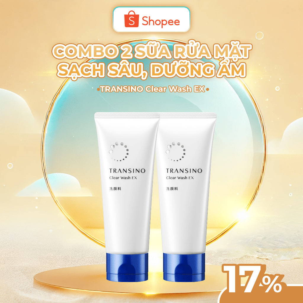Ảnh Combo 2 Sữa Rửa Mặt Sạch Sâu, Dưỡng Ẩm TRANSINO 1