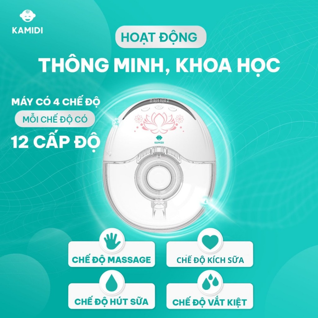 Máy Hút Sữa Không Dây Kamidi Smart - Máy Hút Sữa Rảnh Tay - Máy Hút Sữa Cho Mẹ