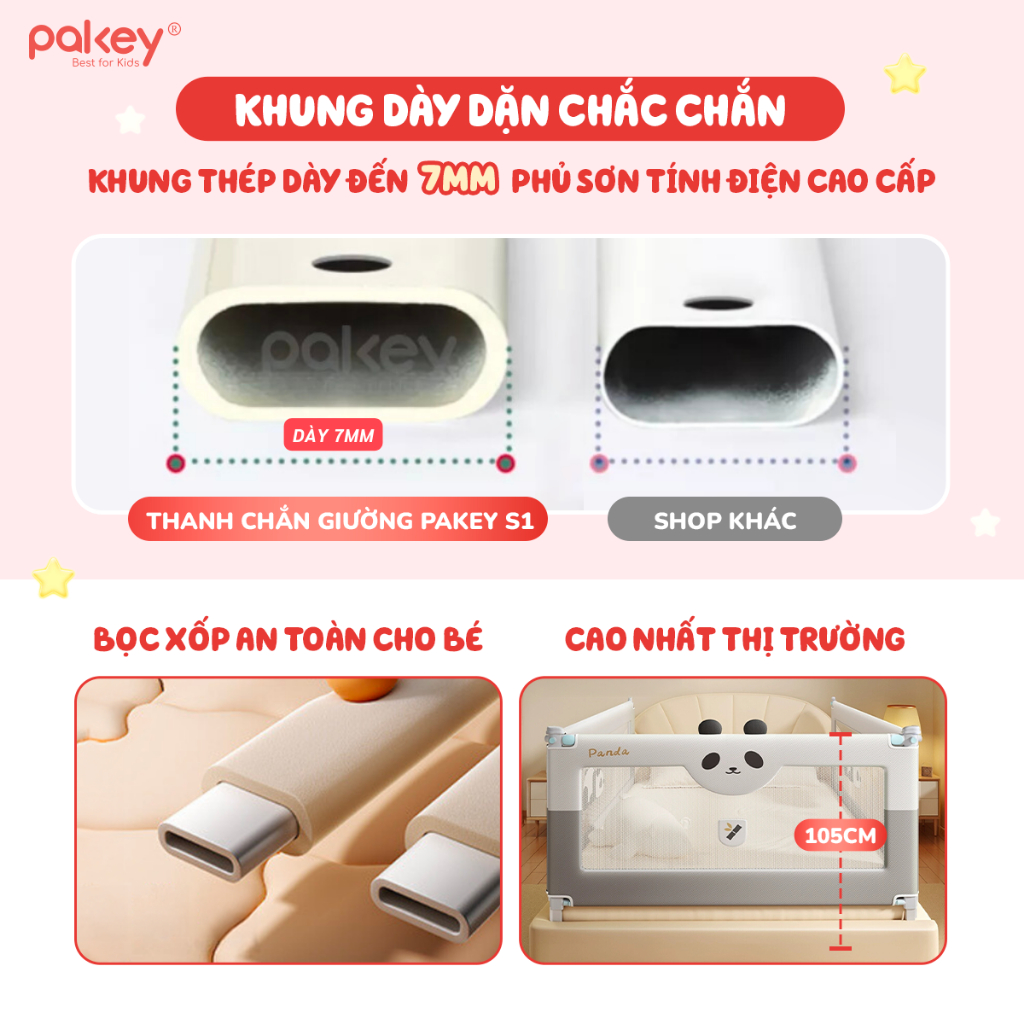 [Hỏa tốc 2H] Thanh Chắn Giường Cải Tiến S1 Vải Oxford, Cao 105cm Khung Dày Dặn Chắc Chắn An, Toàn Cho Bé - CÓ HỎA TỐC