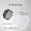 Đèn Led Âm Trần Đế Gang Đúc (Nguồn Liền Tích Hợp Bên Trong Đế)) 7W 9W Phi 90 Đèn Âm Trần Ánh Sáng 3 M